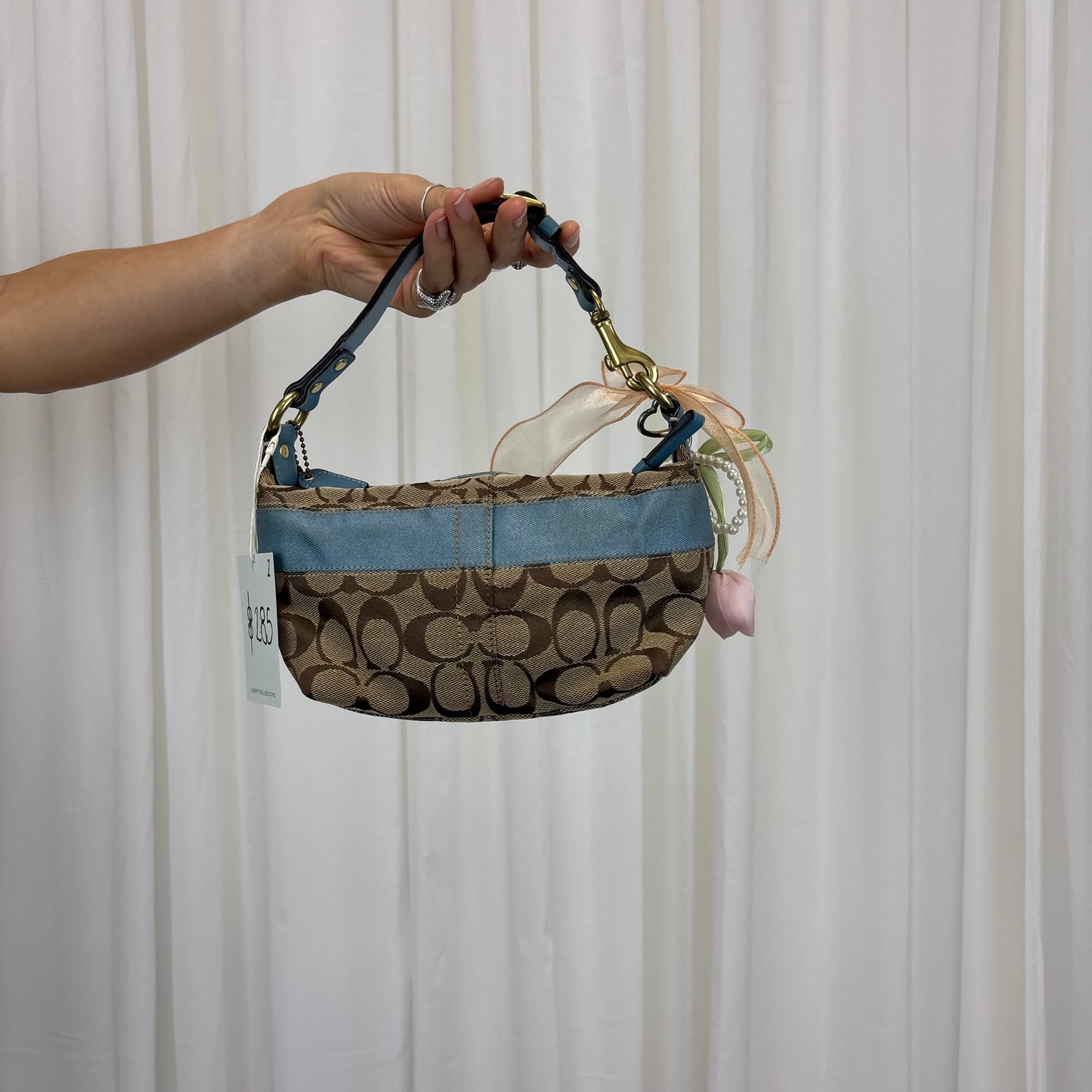 Coach Signature East West Blue Mini Bag