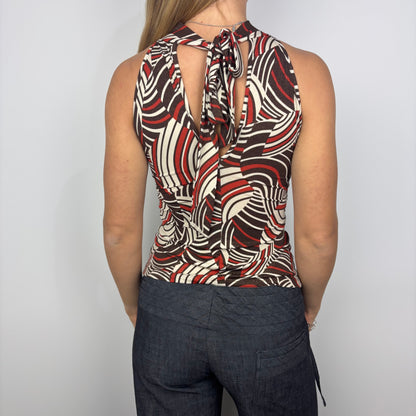 Glittery Patterned Halter Top