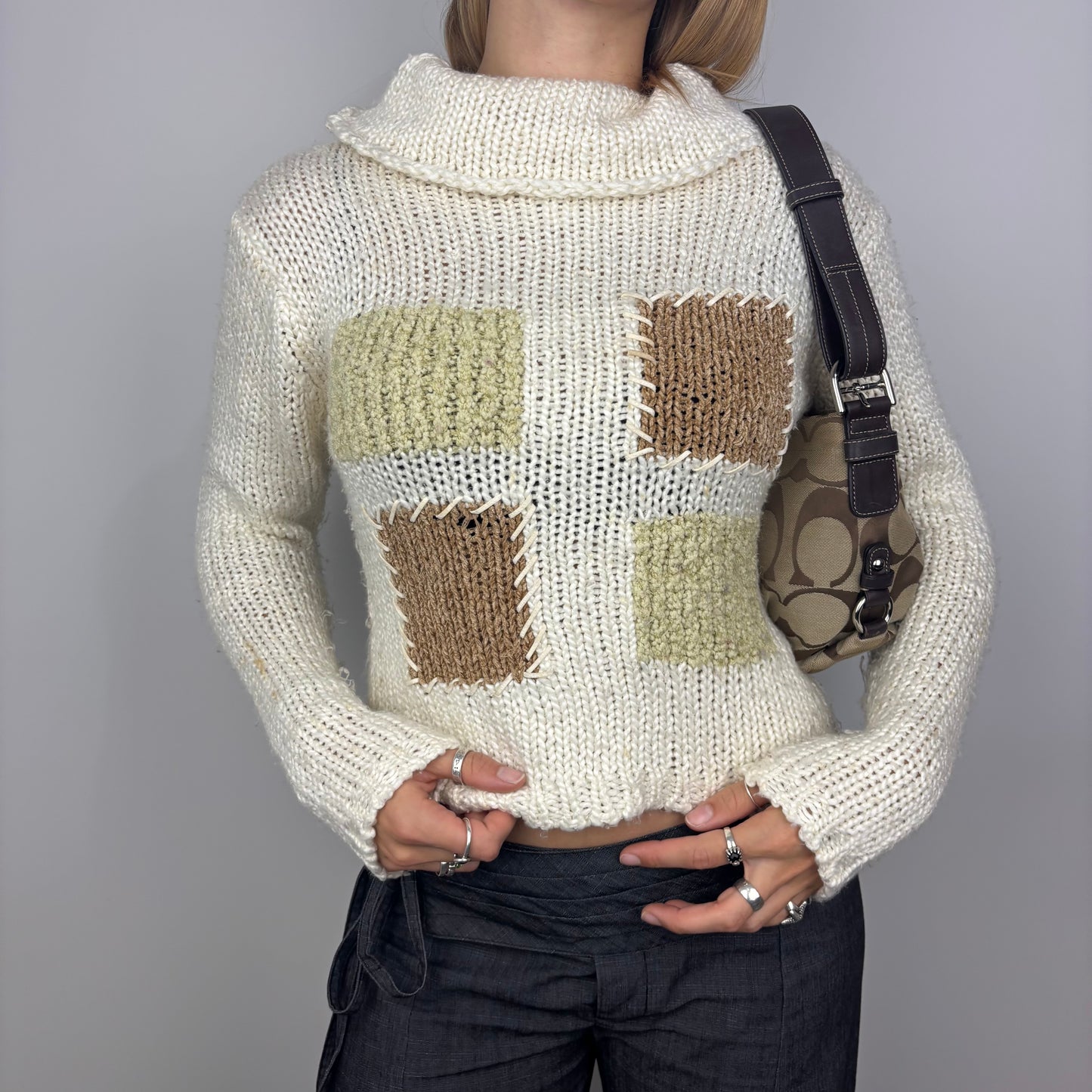 Y2K Geometric Sweater