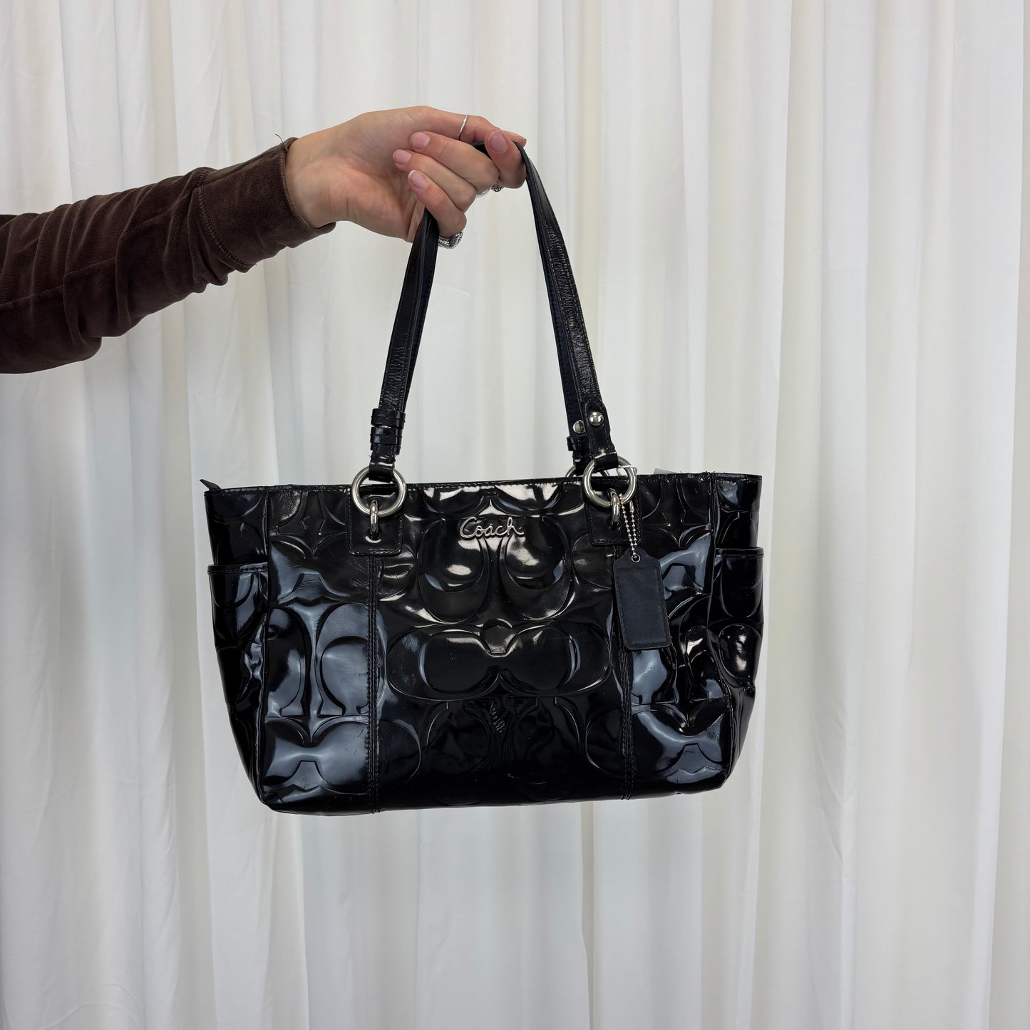 Coach Patent Leather Tote Bag