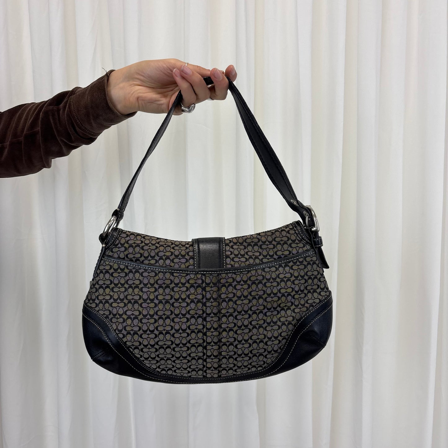 Coach Signature Medium Black Soho Bag