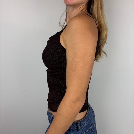 Glittery Cowl Neck Cami | Size XS