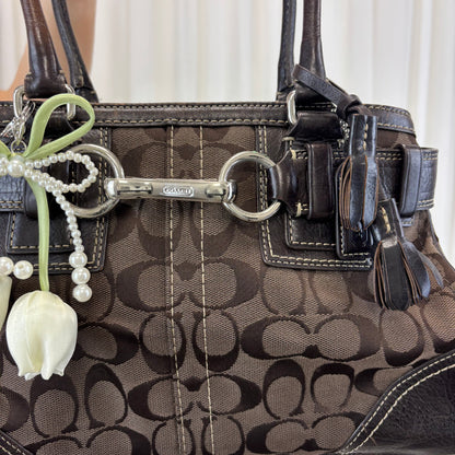 Coach Hamptons Mini Brown Satchel Bag