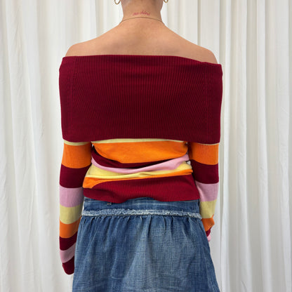 Y2K Italian Striped Jumper
