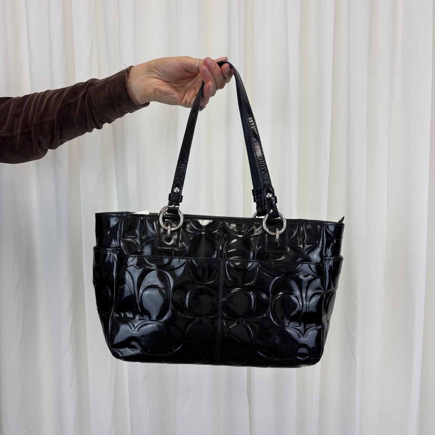 Coach Patent Leather Tote Bag