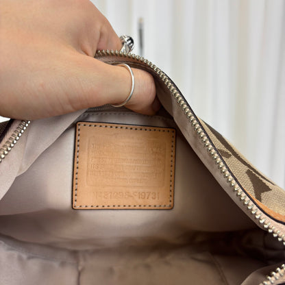 Coach Signature East West Pleated 2-Way Bag