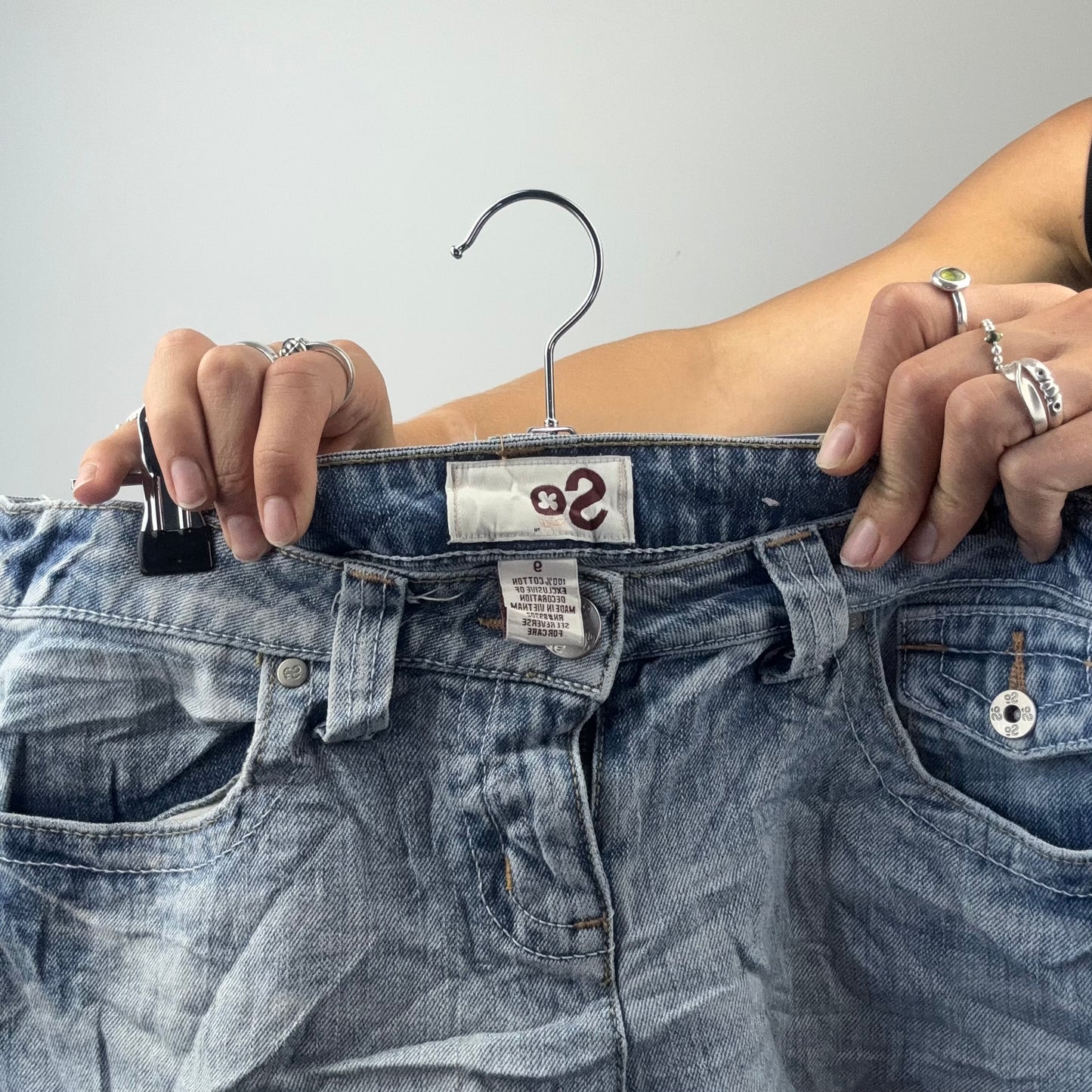 2000s Mini Denim Shorts with cute Pockets