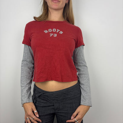 Roots Spell-out Baby Tee