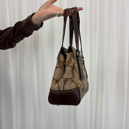 Coach Signature Stripe Satchel