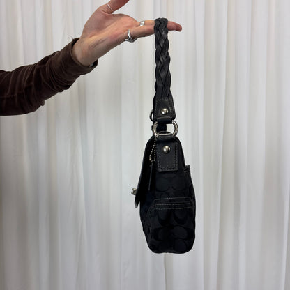 Coach Signature Chelsea Flap Black Bag