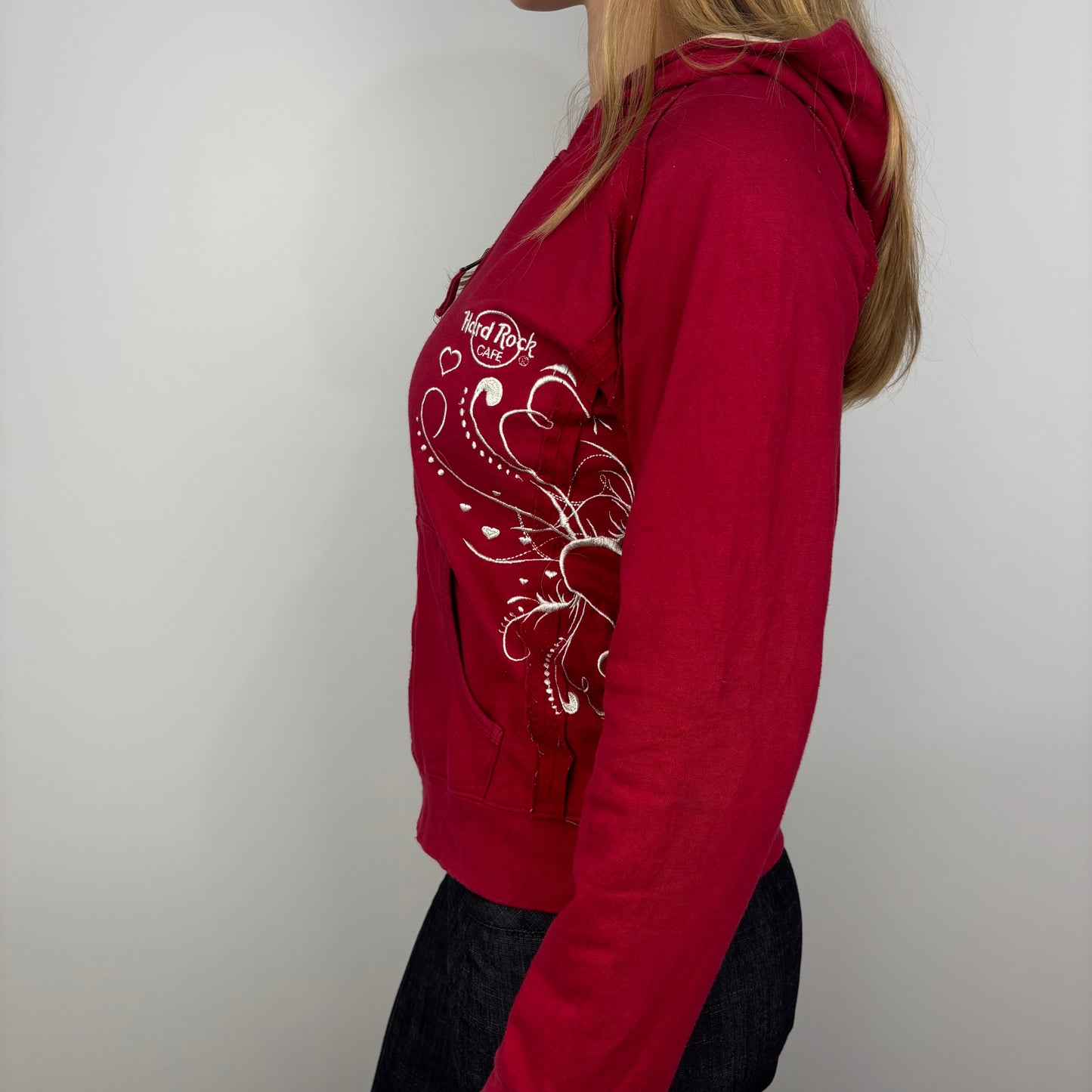 Red Hard Rock Cafe Y2K Hoodie