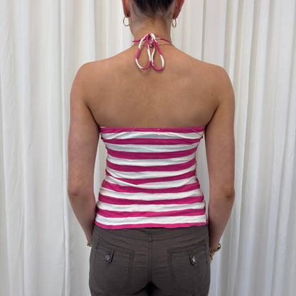 Pink and White Striped Tank