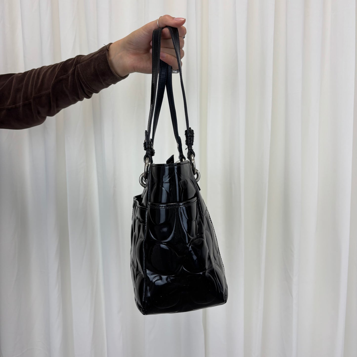 Coach Patent Leather Tote Bag