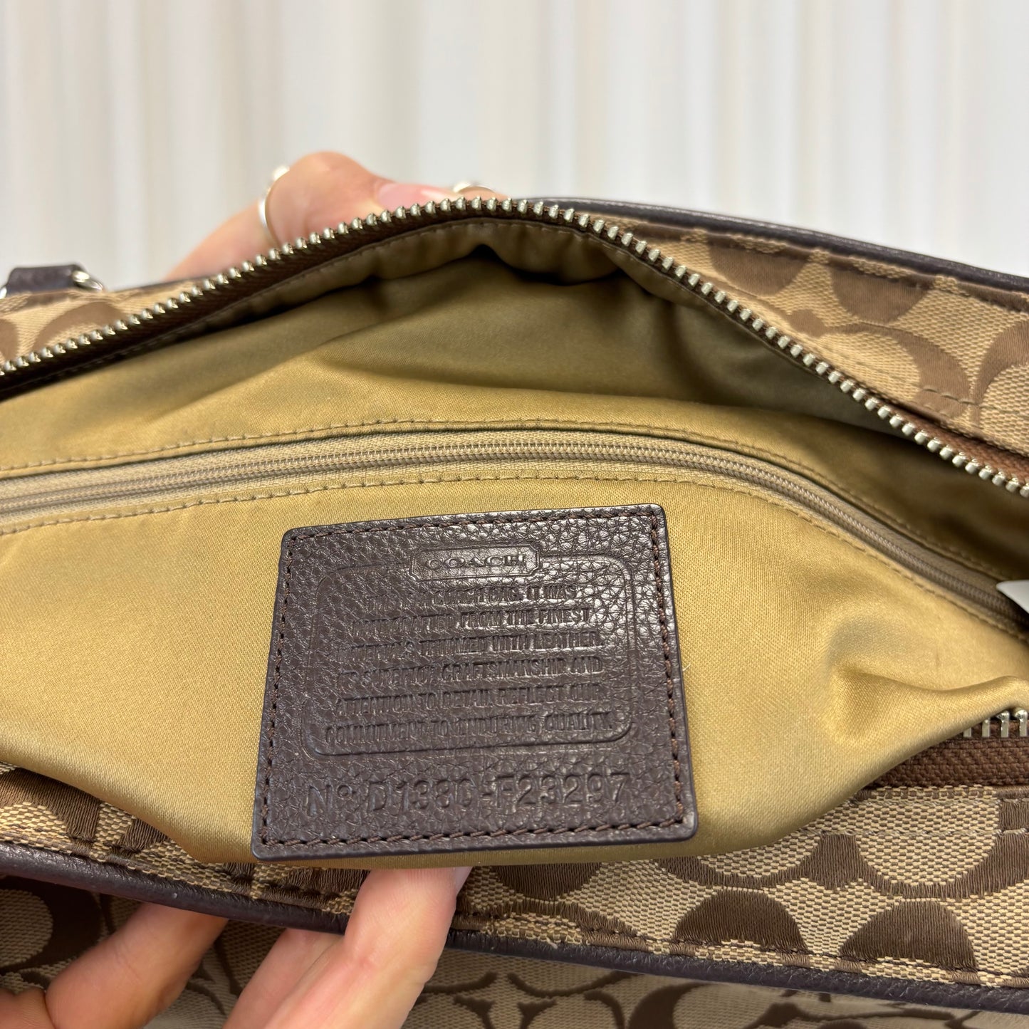 Coach Signature Carrie Brown Tote Bag