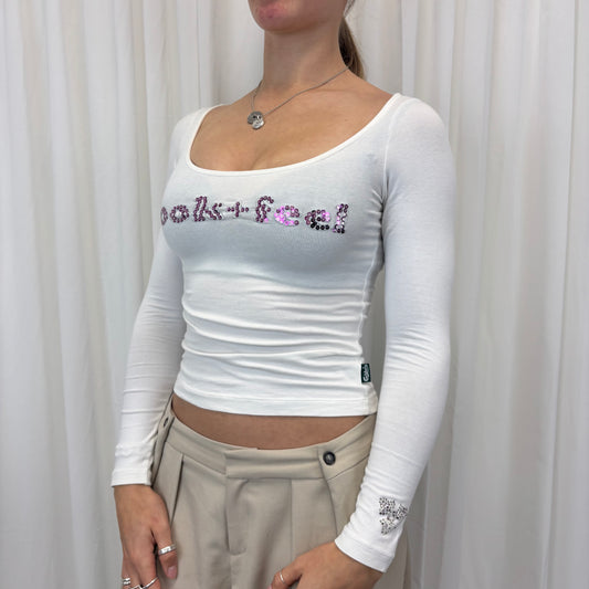 Look + Feel' Spell Out Long Sleeve