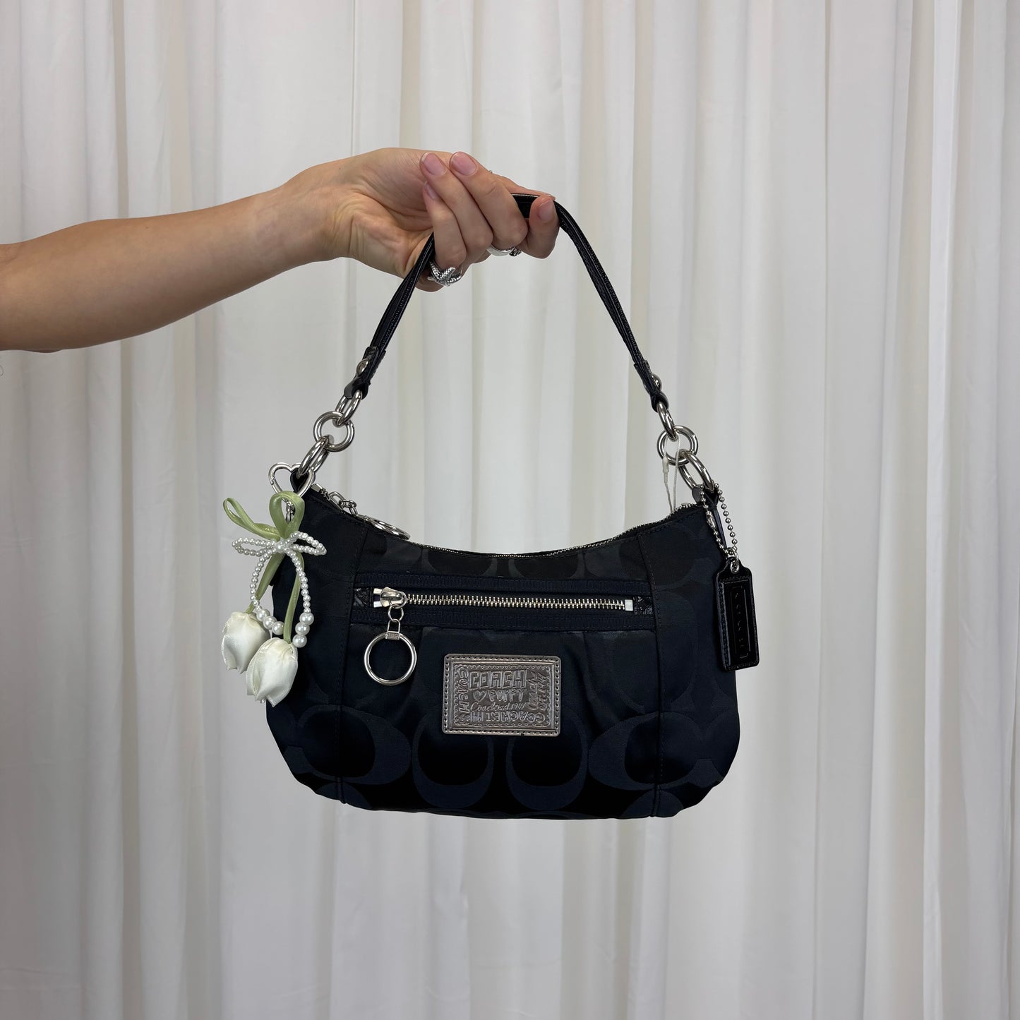 Coach Signature Poppy Hobo Shoulder Bag