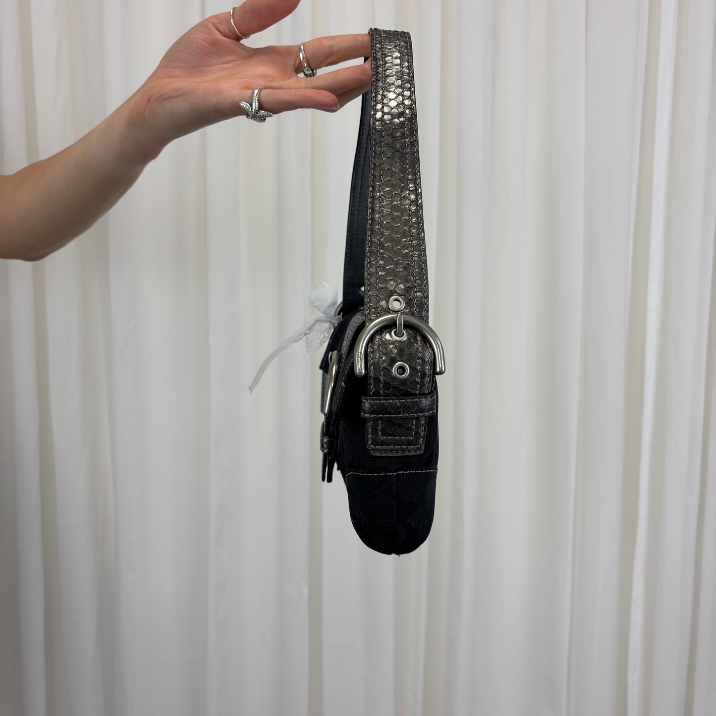 Coach Signature Snakeskin Soho Bag