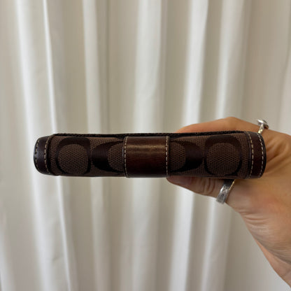 Coach Signature Brown Bifold Wallet
