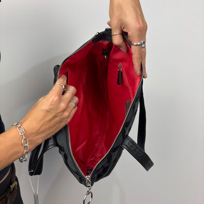 Coach Poppy Op Art Glam Tote Bag in Black