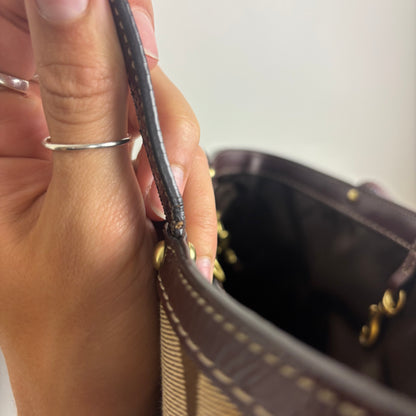 Coach Signature Stripe Mini Tote Bag