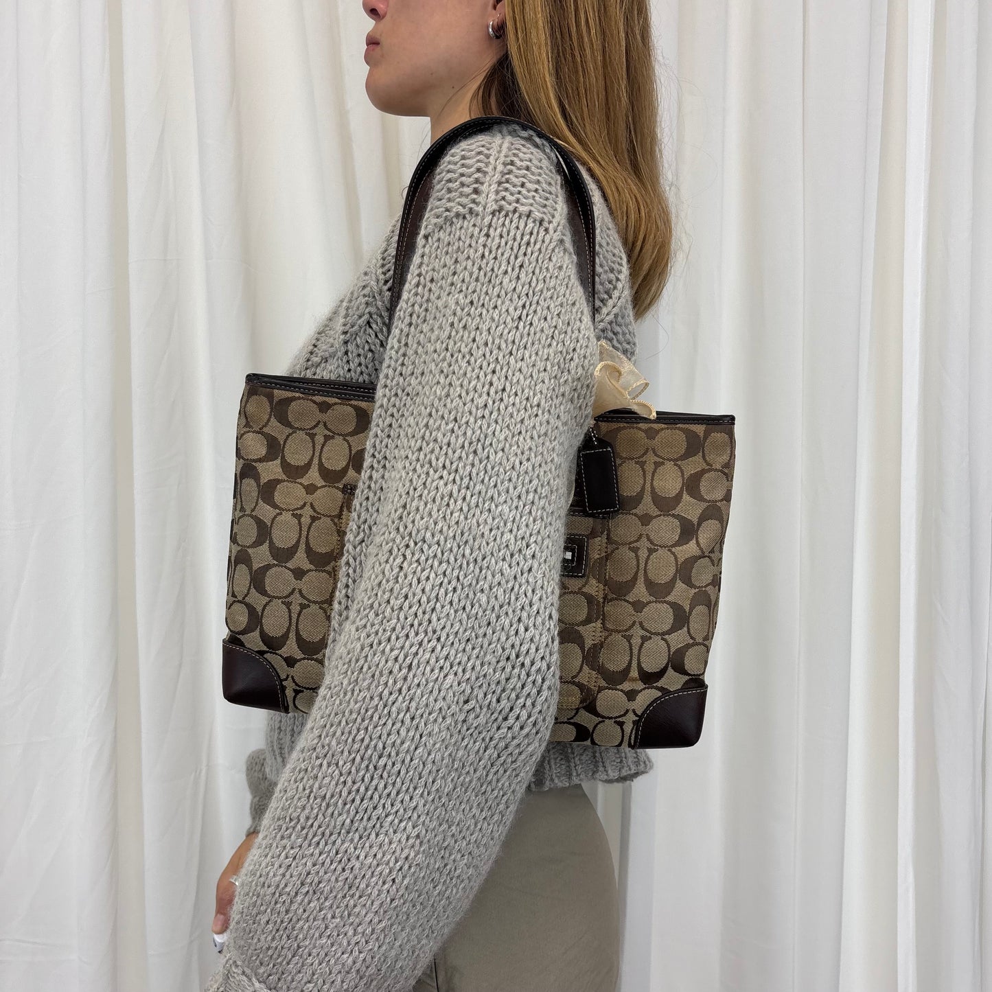 Coach Signature Mini Zip Tote Bag