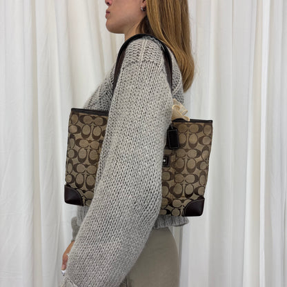 Coach Signature Mini Zip Tote Bag