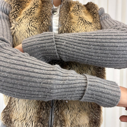 Faux Fur Y2K Zipup | Size M