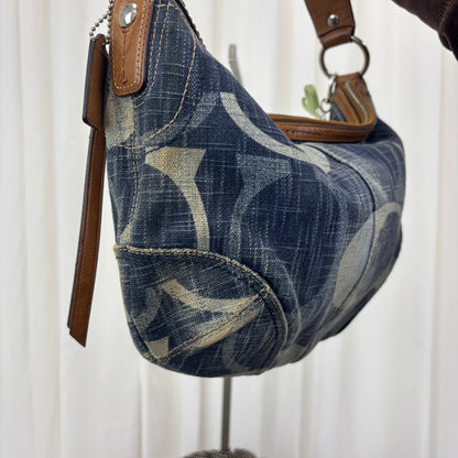 Coach Denim Braided Hobo Bag