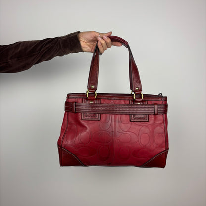 Coach Hampton Embossed Satchel Bag
