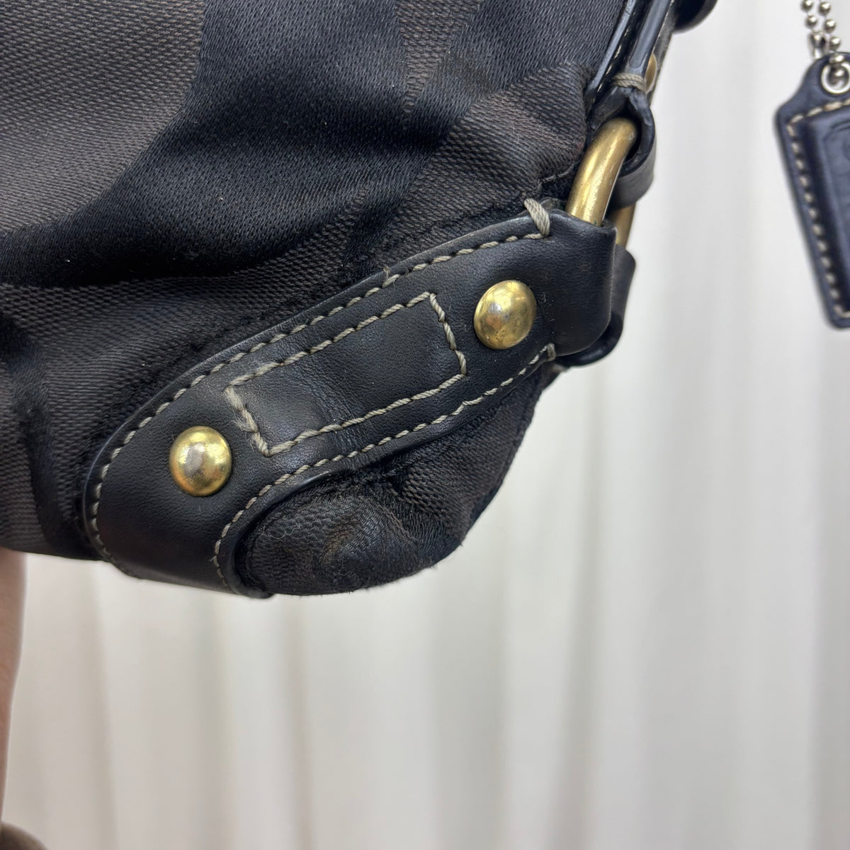 Coach Signature Mini Carly Black Bag