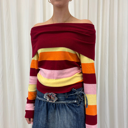 Y2K Italian Striped Jumper