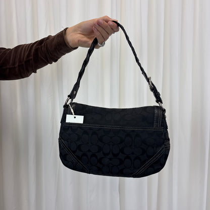 Coach Signature Chelsea Flap Black Bag