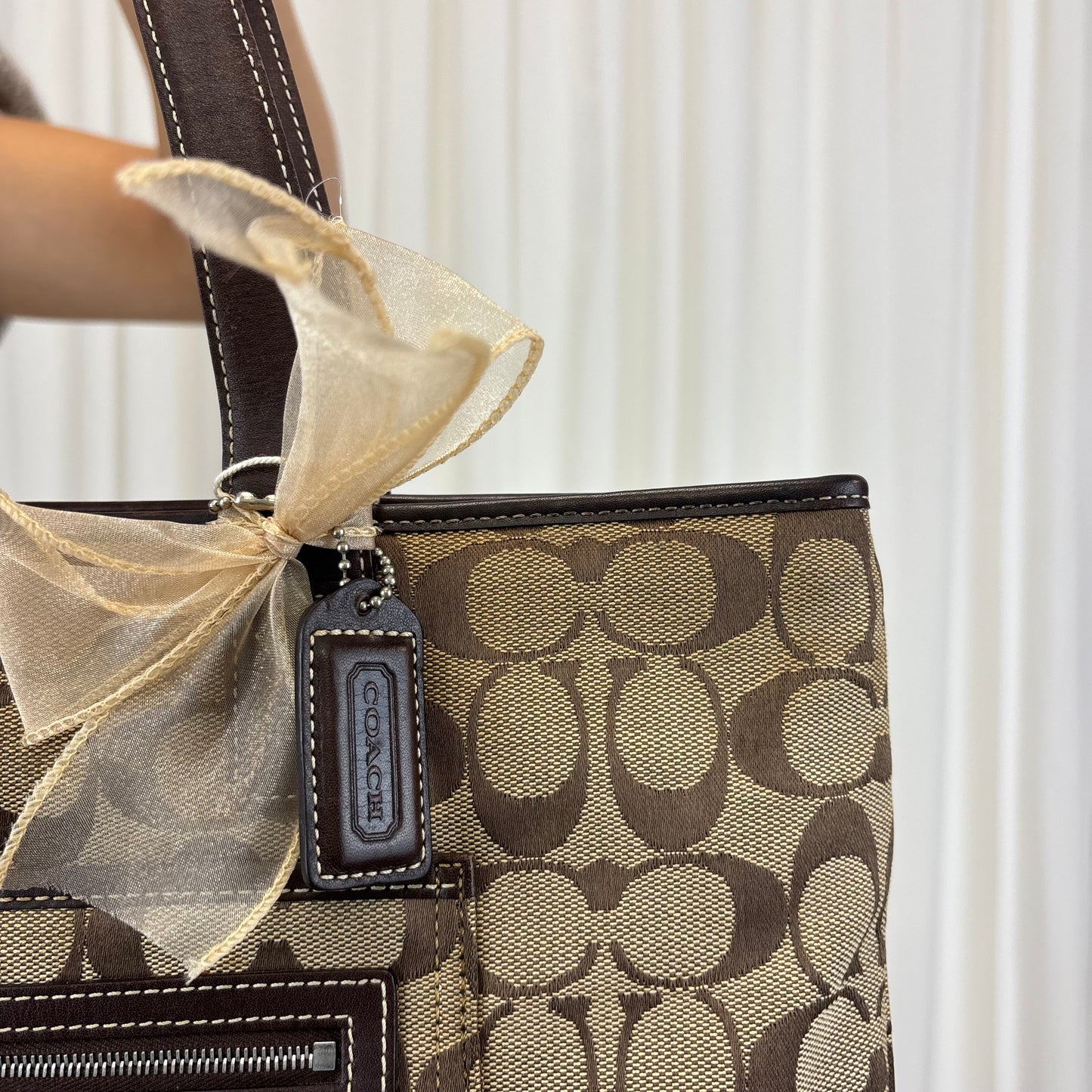 Coach Signature Mini Zip Tote Bag