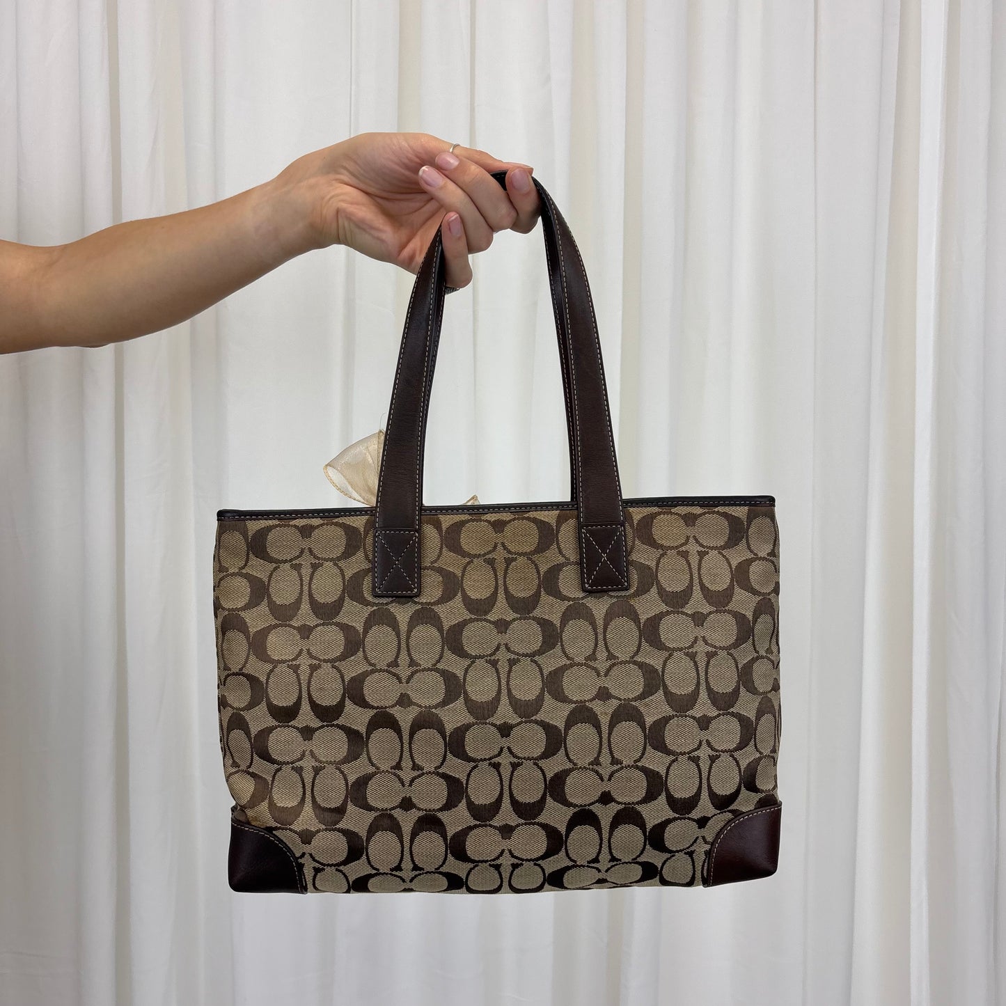 Coach Signature Mini Zip Tote Bag
