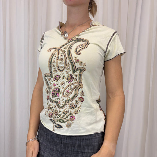 Sequin Fairy Baby Tee | Size L