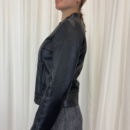 Italian Woven Leather Jacket | Size S-M