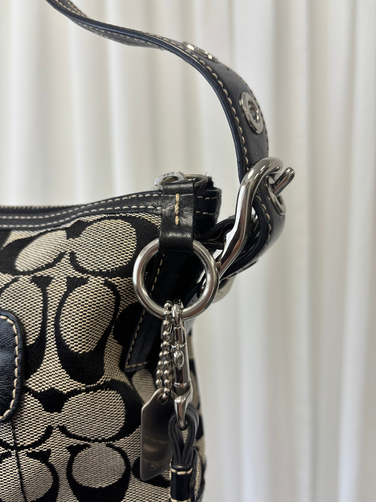 Coach Signature East West Shoulder Bag Grey