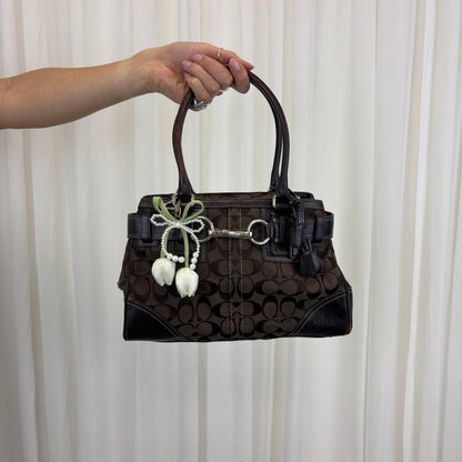 Coach Hamptons Mini Brown Satchel Bag