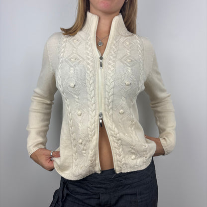 Italian Merino Y2k Dual Zip Cardigan