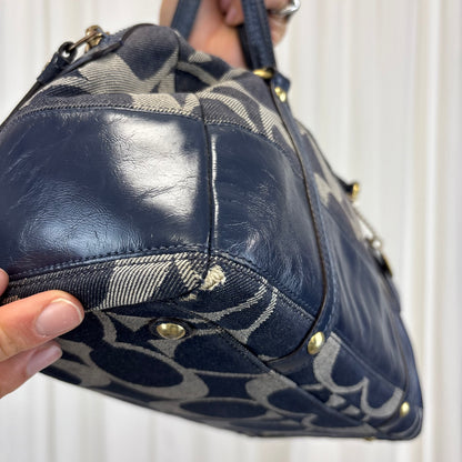 Coach Signature Denim Boston Bag