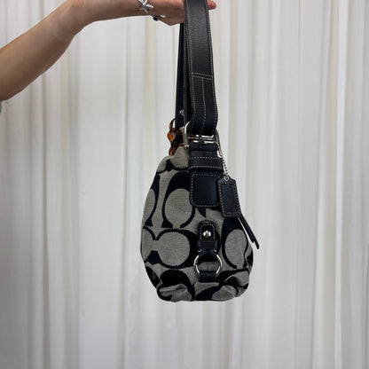 Coach Signature East West 2-Way Bag Grey/Black