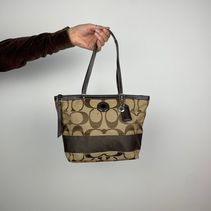 Coach Signature Stripe Tote Bag