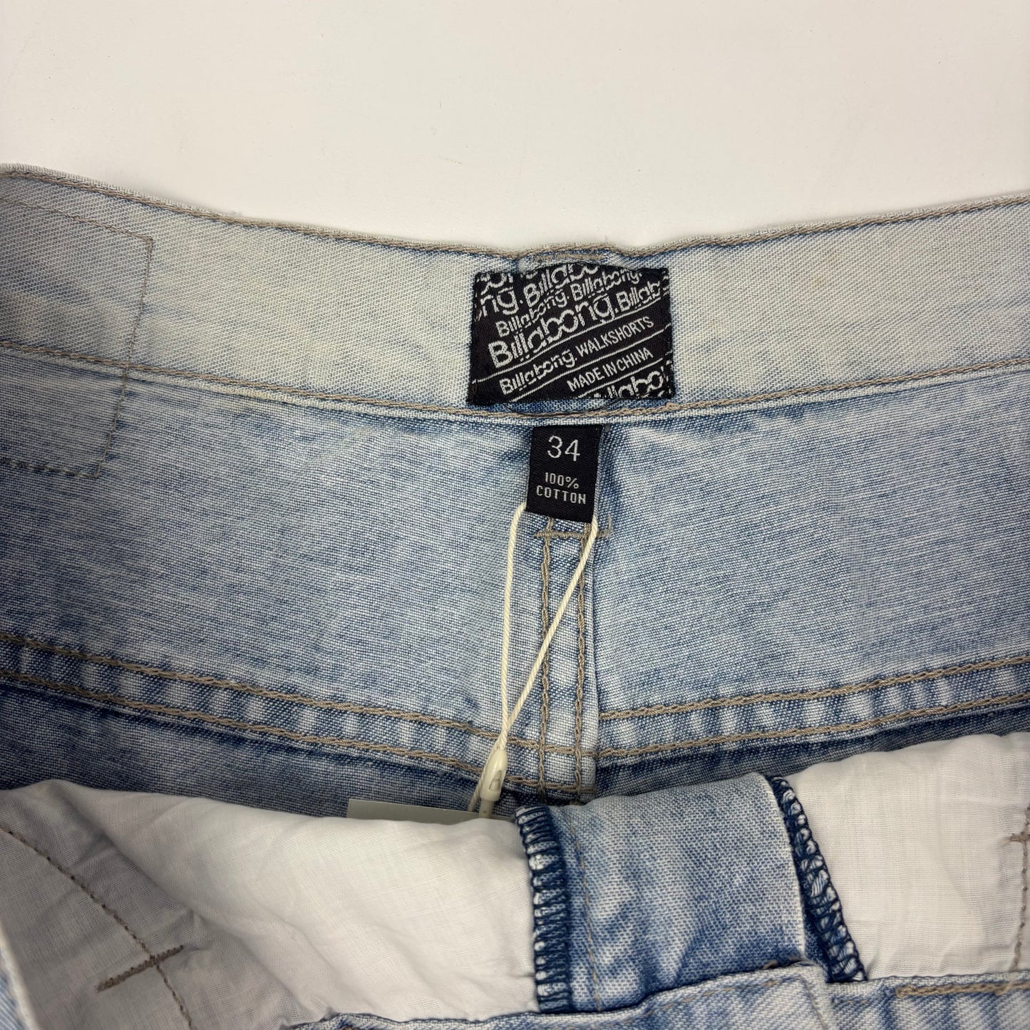 Light Wash Billabong Spellout Jorts
