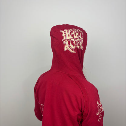 Red Hard Rock Cafe Y2K Hoodie