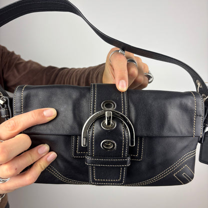 Coach Baguette Soho Bag in Black Leather