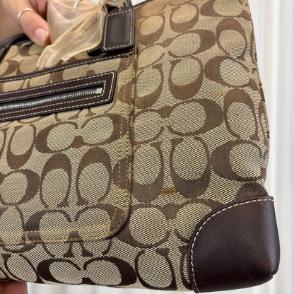 Coach Signature Mini Zip Tote Bag