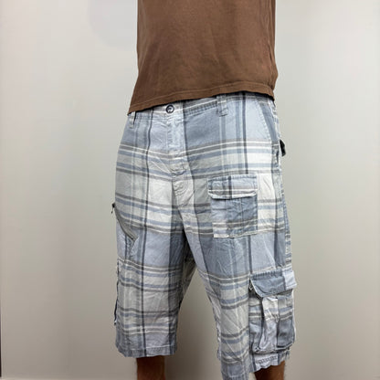 Crazy Southpole Cargo Plaid Shorts | Size 38