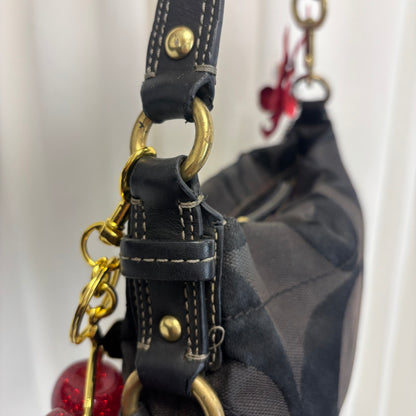 Coach Signature Mini Carly Black Bag