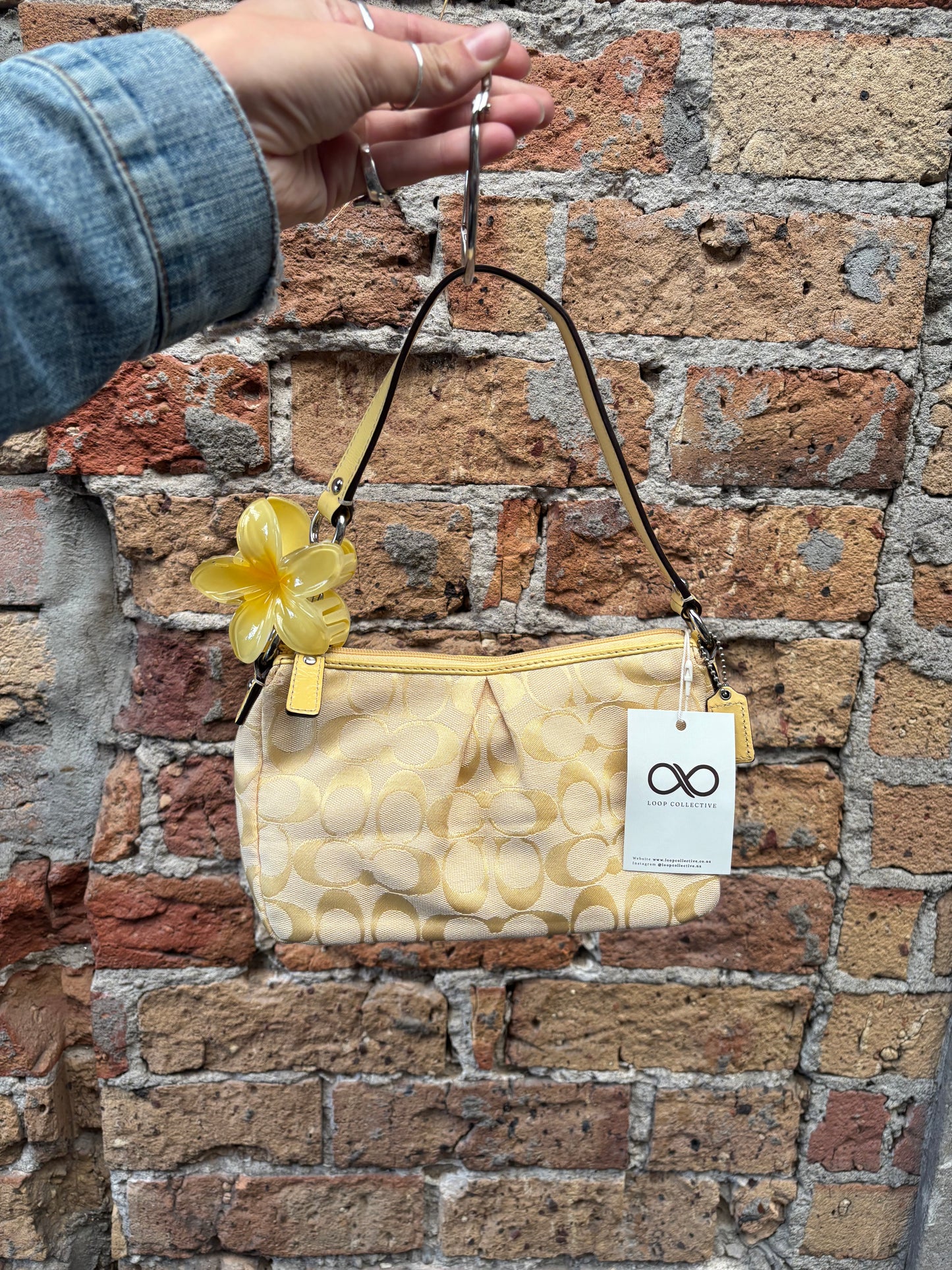 Coach Signature Rare Yellow Mini Bag