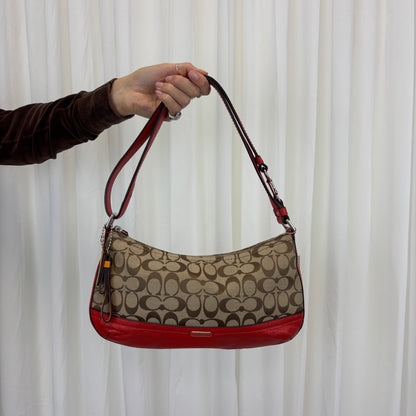 Coach Signature East West 2-Way Orange Bag